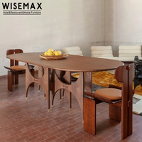 WISEMAX FURNITURE Wabi-Sabi Design unique Mobilier d'hôtel en bois massif naturel Chaise de salle à manger simple et durable pour le salon moderne