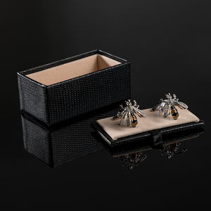 Gioielli per <span class=keywords><strong>gemelli</strong></span> da <span class=keywords><strong>uomo</strong></span> con ape di diamanti in cristallo di nuovo animale francese classico di fascia alta di fascia alta per camicia - Product Image 5