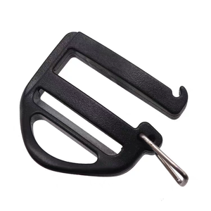 Mousqueton à <span class=keywords><strong>clip</strong></span> pour sangle 25 mm (1 pouce) avec boucle de ceinture à verrouillage ouvert et connecteur coulissant pour sac à dos - Product Image 3