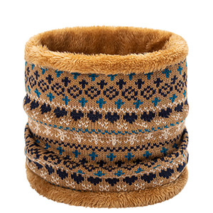 Gorro de punto personalizado, <span class=keywords><strong>bufanda</strong></span> cuello redondo gruesa de jacquard <span class=keywords><strong>para</strong></span> invierno, calentador de cuello <span class=keywords><strong>para</strong></span> mujer y hombre - Product Image 5