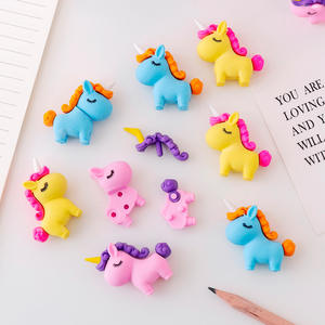Gomme à effacer en forme d'animal 3D la plus vendue de Unicorn avec couleur personnalisée pour l'école et la maison - Product Image 2
