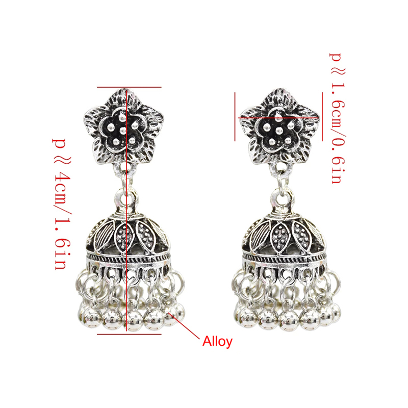 Orecchini Jhumka Indiani Placcati Oro – Gioielli Etnici Bollywood Per Sposa