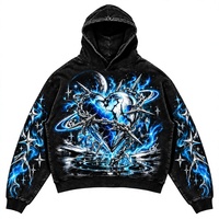 Sweat-shirt à capuche oversize pour homme, streetwear personnalisé, pull épais délavé, style hip-hop, vêtement de mode