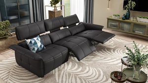 ชุดโซฟาปรับเอนอัตโนมัติแบบ3ที่นั่งสีแดง2 1, โซฟาหนังแท้ดีไซน์เรียบง่ายแบบอิตาลี - Product Image 6