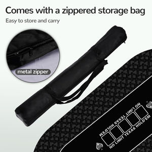 Impression par transfert thermique de logo personnalisé, tapis de table de <span class=keywords><strong>poker</strong></span> ovale carré en caoutchouc, Texas Hold'em, Blackjack, jeux de société, pliable automatiquement - Product Image 5