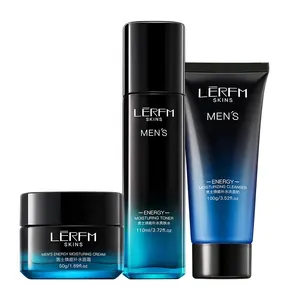 High Quality Cosmetic Professional Moisturizing Facial Acne Skin Care Black for Man Set