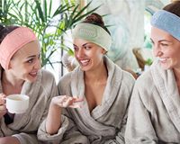 Diadema de Spa con Logotipo Personalizado, Diadema para Maquillaje, Diadema Ajustable de Felpa de Coral, Diadema Suave de Toalla para Lavar la Cara y Tomar Ducha