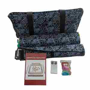 Ensemble de Mahjong Western Premium 166 tuiles 30 mm en mélamine durable, jeu complet avec sac en tissu doux pour divertissement à domicile et fêtes - Product Image 3