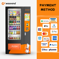 Máquina Expendedora de Bebidas Refrigeradas al por Mayor, con Soporte para Pago con Tarjeta de Crédito y Efectivo, OEM/ODM, Máquina Expendedora Personalizada de Alimentos, Snacks y Bebidas