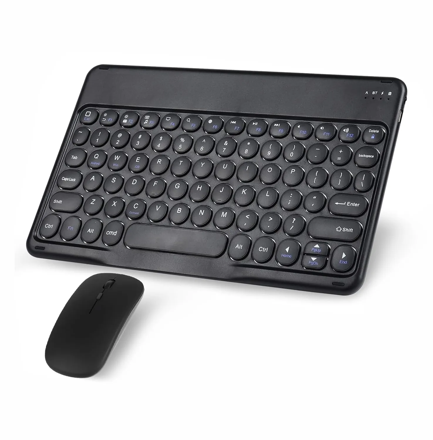 Portable Slim Bluetooth Wireless Keyboard and Mouse Combo Rechargeable Mini for iOS Phones and Laptops