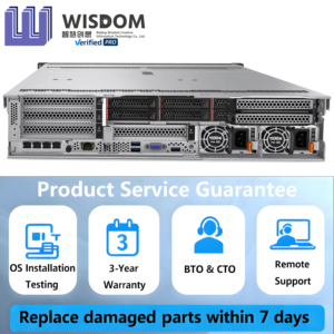 Serveur en rack 2U Lenovo ThinkSystem SR650 V3 d'origine, double processeur Xeon Gold 1,90 GHz, DDR5 4800 MHz, GPU DeepSeek Learning, stock direct - Product Image 3