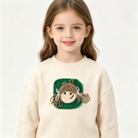 Motif carré Granny en crochet fait main, visage de poupée, applique colorée de dessin animé pour embellissement de vêtements et artisanat, vente en gros