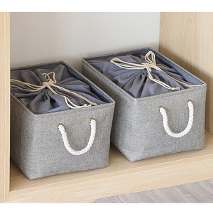 Gris et <span class=keywords><strong>Blanc</strong></span> Paniers À Linge Paniers pour Salle De Bain Placard Buanderie et Bacs De Rangement - Product Image 3