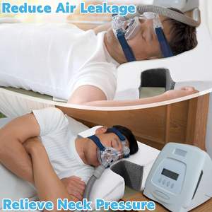 <span class=keywords><strong>Oreiller</strong></span> ergonomique CPAP <span class=keywords><strong>pour</strong></span> l'<span class=keywords><strong>apnée</strong></span> <span class=keywords><strong>du</strong></span> <span class=keywords><strong>sommeil</strong></span> <span class=keywords><strong>pour</strong></span> dormir sur le côté, réduit les fuites d'air et soulage la pression faciale - Product Image 3