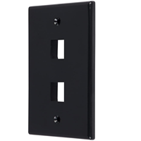 2-Port ABS Netzwerk-Keystone-Wandplatte Schwarz Hohe Haltbarkeit für Heim-, Büro- und Gewerbe-AV-Verkabelungsinstallationen