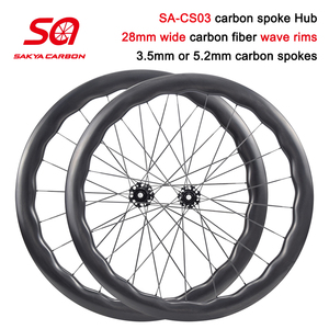 Ruote in carbonio 700C con freno a disco, larghezza 3,5 mm / 5,2 mm, per bici da corsa, profondità 45-50 mm, larghezza 28 mm, cerchio ondulato, compatibili XDR HG - Product Image 1