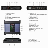 Tableta de Diagnóstico OBD2 Autel MaxiSys MS919, Herramienta de Osciloscopio VCMI 5 en 1, Topología 2.0, Codificación ECU, Escáner para Vehículos Diésel y Gasolina