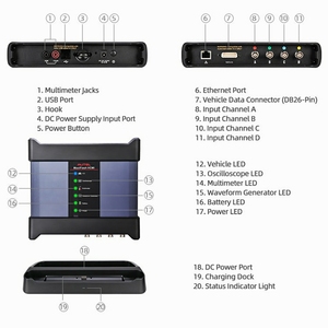 Tablet Diagnostico OBD2 Autel MaxiSys MS919 con Oscilloscopio VCMI 5-in-1, Topologia <span class=keywords><strong>2.0</strong></span>, Codifica ECU, Scanner per Veicoli Diesel e Benzina - Product Image 5
