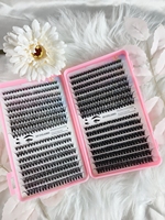 Carnet de faux cils en grappe segmentés à colle chaude, grande capacité, 32 rangées, 30D/40D/50D/60D, pour pose DIY