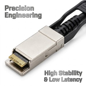 สายเคเบิลทองแดงแบบเชื่อมต่อโดยตรง 10G SFP+ DAC 25Gbase Twinax ความยาว 1 ม. 3 ม. 5 ม. แบบ Passive สำหรับเชื่อมต่อเซิร์ฟเวอร์ศูนย์ข้อมูลกับสวิตช์ Top-of-Rack - Product Image 3