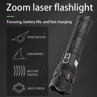 Lampes de poche LED rechargeables en alliage d'aluminium 10000 lumens, ampoule P360, lampe torche tactique à zoom d'urgence pour le camping et l'escalade