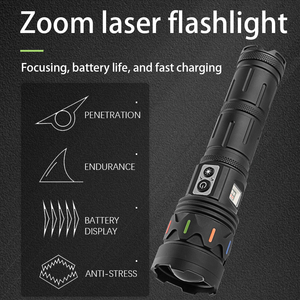 10000 Lumen Aluminum Alloy Rechargeable LED Flashlights P360 <strong>Bulb</strong> Emergency Zoom Tactical <strong>Torch</strong> for Camping Climb - Product Image 2