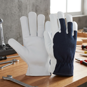 Gants de travail en cuir avec embouts antidérapants, bracelet élastique, gants d'assemblage polyvalents - Product Image 3