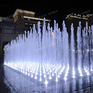 Système de fontaine dansante à lumière colorée intégré au sol pour aménagement paysager de plaza commerciale - Product Image 1