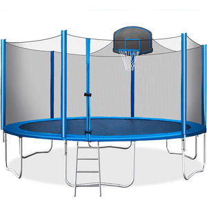 16FT ticari açık yuvarlak çocuk oyun alanı fitnes trambolini 6x9ft dikdörtgen trambolin güvenlik ağı yapılan köpük PVC - Product Image 1