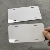 6 "X 12" Mini 3 "X 6" bricolage aluminium blanc simple face Pvc masqué métal moto Sublimation plaques d'immatriculation en aluminium