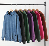 Sweat à capuche oversize en coton 350 g/m², épaules tombantes, effet délavé, logo personnalisé, OEM