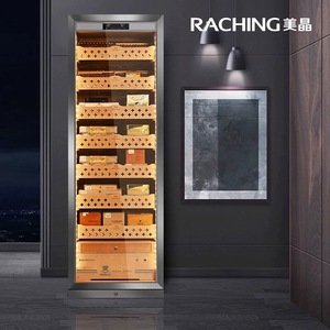 Raching mon3800 điện tử xì gà Humidor bạc Thép không gỉ độ ẩm và nhiệt độ Kiểm soát số lượng 1800 xì gà lưu trữ - Product Image 5