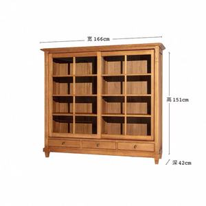 Moderno Gabinete de Almacenamiento Minimalista de Madera Maciza con Vidrio y 5+ Cajones/Estantes para Dormitorio, Sala de Estar, Comedor y Uso en Hoteles - Product Image 2