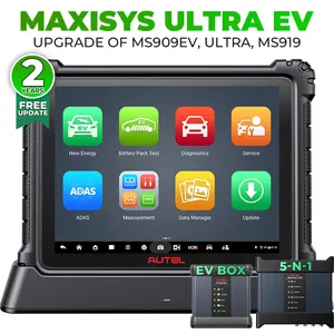 Autel maxisys ultra EV ecu alat diagnosis mobil, alat pemindai diagnostik kendaraan untuk mobil