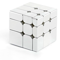 Cube de vitesse 3x3 personnalisé avec logo, magnétique, réfléchissant, sans autocollants, jouet de puzzle magique professionnel, cadeau promotionnel d'entreprise