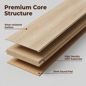 Revêtement <span class=keywords><strong>de</strong></span> sol imperméable type stratifié, substrat MDF pressé à chaud, qualité E1, pour la rénovation partielle des sols intérieurs <span class=keywords><strong>de</strong></span> villas résidentielles - Product Image 4