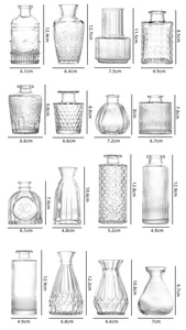 Glass Bud <strong>Vases</strong> <strong>Set</strong> of <strong>3</strong> Minimalist Clear Small Glass <strong>Vase</strong> for Home Decor Centerpieces - Product Image 5