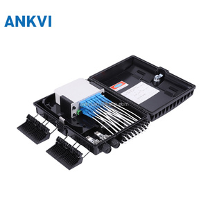 กล่องกระจายไฟเบอร์ออปติก 24 พอร์ต FQX-009 สีเทา IP65 สำหรับติดผนังภายนอกอาคาร ABS FTTH - Product Image 5