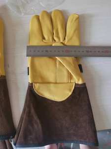 Luvas de trabalho de proteção elétrica Lineman de couro de cabra branco para uso com luvas de borracha isoladas para eletricista de trabalho utilitário - Product Image 3