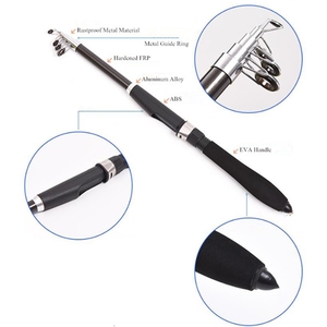 Canne à pêche télescopique Combo Set tout-en-un Kit complet 6 pièces canne pliable moulinet leurres hameçons sac parfait Kit de pêche <span class=keywords><strong>cadeau</strong></span> pour - Product Image 2