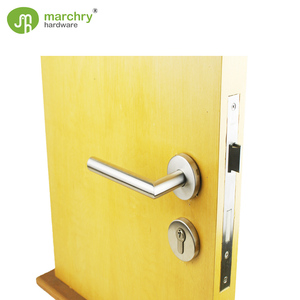 hollow lever handle cast handle with lock <span class=keywords><strong>body</strong></span> and cylinder lever door handle - Product Image 1