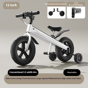 Vélo d'équilibre électrique à vitesse réglable pour garçons et filles nouveau vélo à pédales pour enfants avec fourche en acier Type de pédale ordinaire - Product Image 6