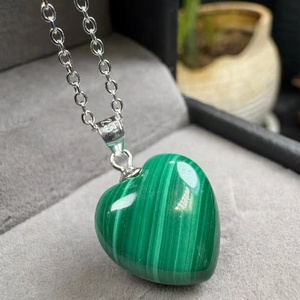 Pierres de guérison spirituelle, malachite naturelle, pendentif en argent sterling 925 en forme de cœur, <span class=keywords><strong>pour</strong></span> lutter contre <span class=keywords><strong>le</strong></span> <span class=keywords><strong>stress</strong></span> <span class=keywords><strong>et</strong></span> <span class=keywords><strong>l</strong></span>'<span class=keywords><strong>anxiété</strong></span> - Product Image 2