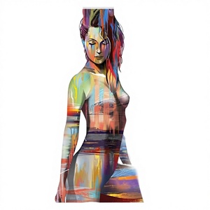 لوحة فنية جدارية تجريدية لامرأة عارية بأسلوب نوردي، طباعة رقمية حديثة على قماش لتزيين غرفة المعيشة، ملصق فريد لامرأة مثيرة - Product Image 4