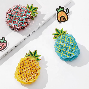 Pinzas para el Cabello con Diseño de Piña, Estilo Ligero y Lujoso, Personalizadas para Mujer, de Acetato con Pedrería, Divertidas y Modernas, Accesorios para el Cabello de Uso Diario - Product Image 5