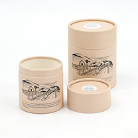 Boîte-cadeau cylindrique personnalisée pour bougie parfumée, emballage écologique en tube rond, conforme à la norme PPWR