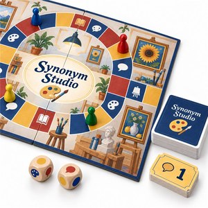 Gioco da Tavolo Educativo Fancboard Personalizzato con Sinonimi, Tabellone in Carta/Cartone Pieghevole in 4 Parti per Età 8-10 Anni |   Inglese |   OEM/ODM - Product Image 2
