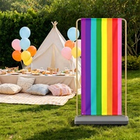 Toile de fond à motif arc-en-ciel personnalisé (design original), idéale pour les décorations de studio et les aménagements de célébrations d'événements spéciaux