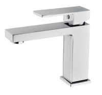 Nuovo miscelatore per lavabo miscelatore per lavabo in ottone cromato con maniglia singola in zinco, rubinetti per bagno quadrati