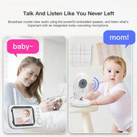 2023 Pro 720P HD Pantalla de 3,5 pulgadas Teléfono inalámbrico para bebés Monitor de cámara Conversación bidireccional Temperatura Detección de sonido 2,4G Mini Cámara